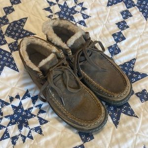 Clarks shearling leather shoes
